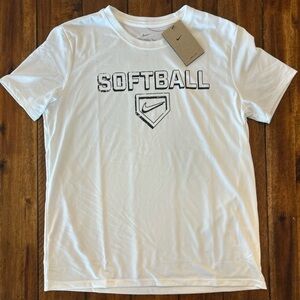 Nike White Softball T-Shirt